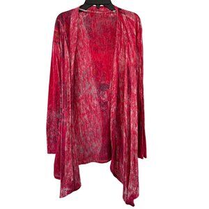 Target Burnout Waterfall Cardigan Top Used Red Pink M? Used